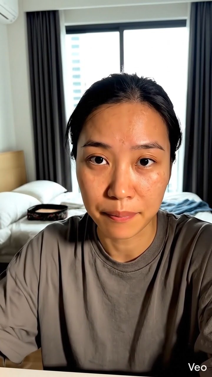 DermLens AI before-and-after — user 2, before photo showing skin condition prior to personalised routine